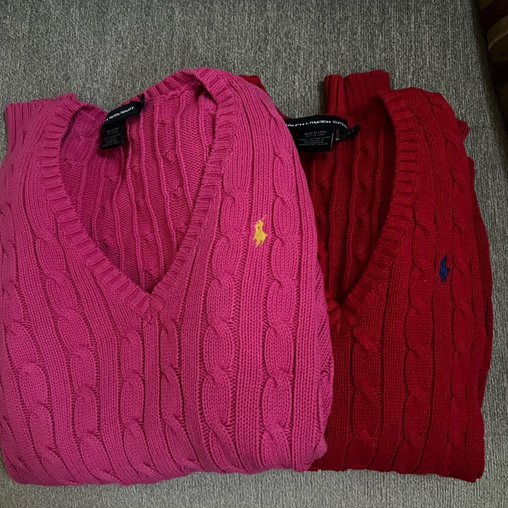 2 Ralph Lauren Sport Women Sweaters Sz M
